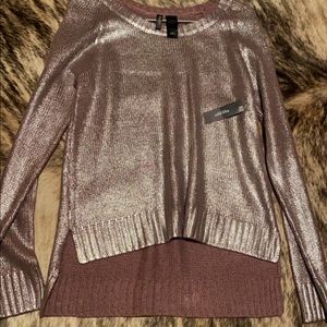 Purple Metallic Sweater